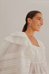 Farm Rio - Off-white Square Neckline Blouse