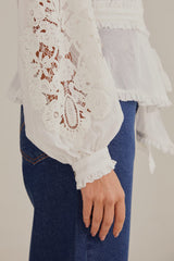 Farm Rio - Off-white v Neck Blouse