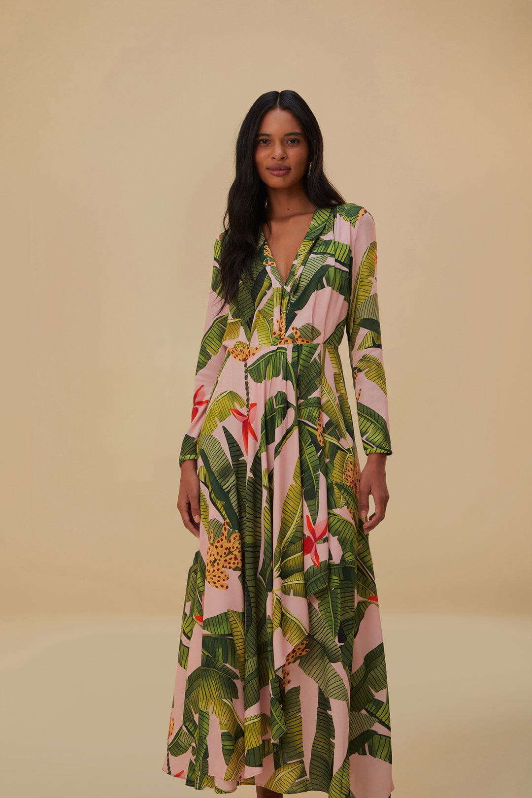 Farm Rio - Pink Banana Leaves Maxi Dress – Julien's a Lifestyle Store