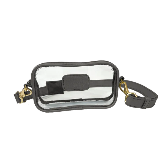 Jon Hart Design - Crossbody - Clear Crosslet - Black Leather