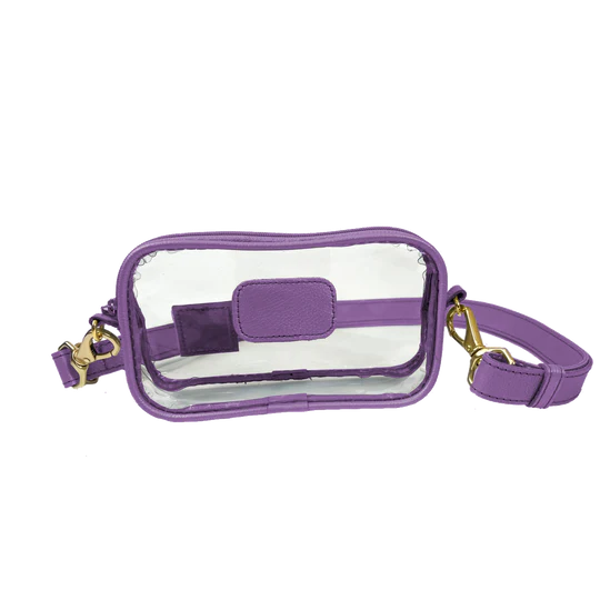 Jon Hart Design - Crossbody - Clear Crosslet - Plum Leather