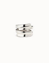 Uno De 50 - Sterling Silver-plated Irregular Ring