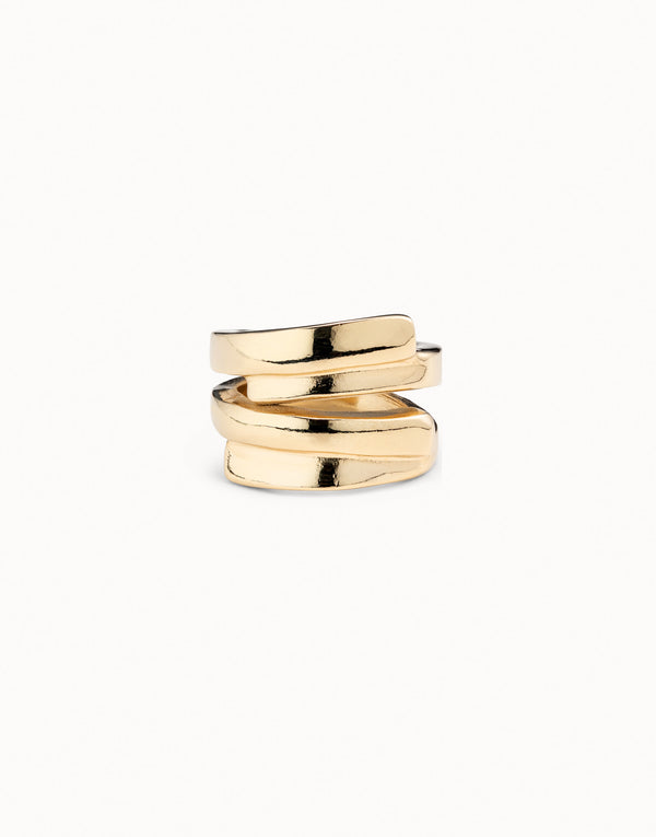 Uno De 50 - 18k Gold-plated Irregular Ring