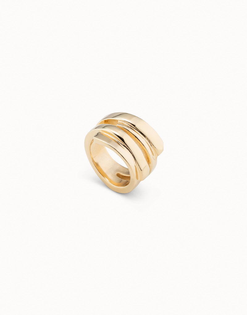 Uno De 50 - 18k Gold-plated Irregular Ring