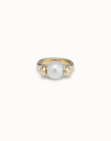 Uno De 50 - 18k Gold-plated Ring with Small Pearl