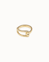 Uno De 50 - 18k Gold-plated Link Shape Ring