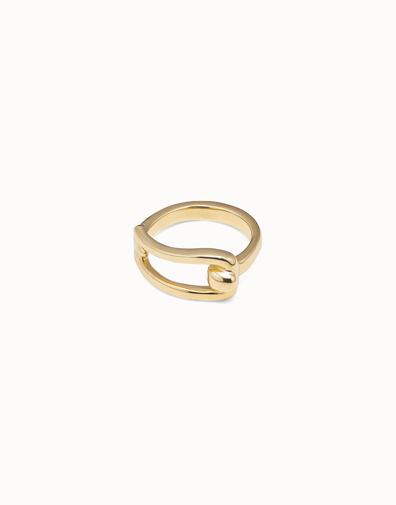 Uno De 50 - 18k Gold-plated Link Shape Ring