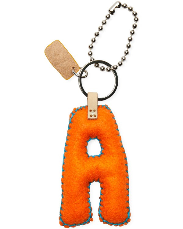 Consuela - Charm - Orange Felt Alphabet Charm ?A’