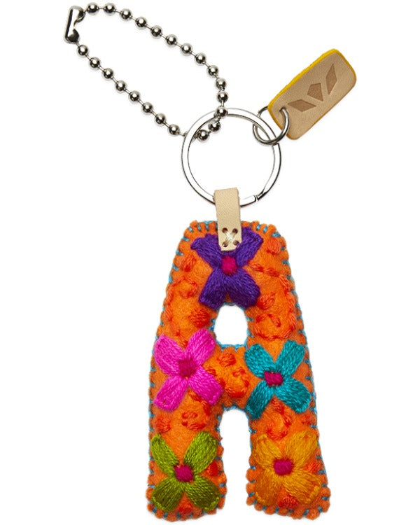 Consuela - Charm - Orange Felt Alphabet Charm ?A’