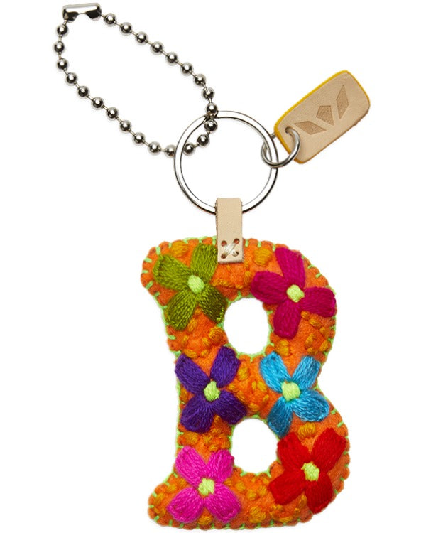 Consuela - Charm - Orange Felt Alphabet Charm ?B’