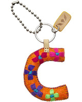 Consuela - Charm - Orange Felt Alphabet Charm ?C’