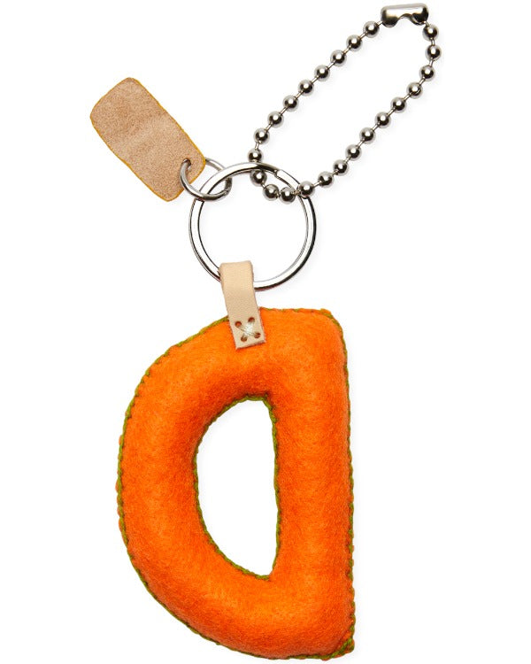 Consuela - Charm - Orange Felt Alphabet Charm ?D’