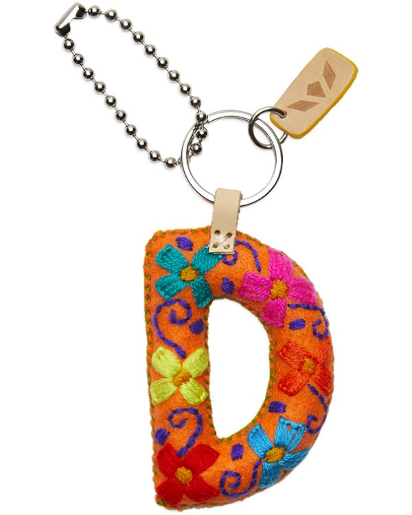 Consuela - Charm - Orange Felt Alphabet Charm ?D’