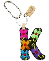 Consuela - Charm - Black Felt Alphabet Charm ?K’