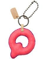 Consuela - Charm - Pink Felt Alphabet Charm ?Q’