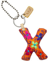 Consuela - Charm - Orange Felt Alphabet Charm ?X’