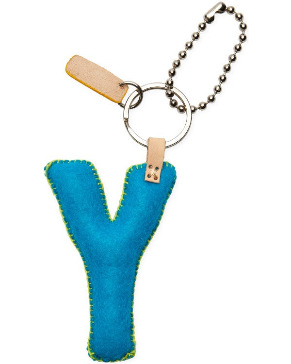 Consuela - Charm - Turquoise Felt Alphabet Charm ?Y’