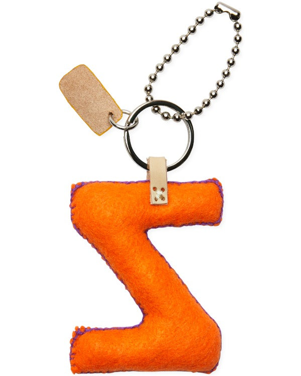 Consuela - Charm - Orange Felt Alphabet Charm ?Z’