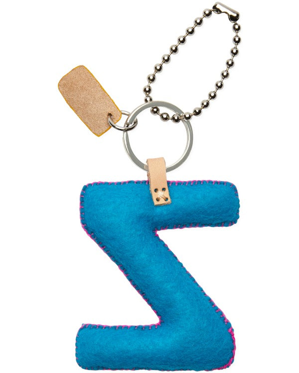 Consuela - Charm - Turquoise Felt Alphabet Charm ?Z’