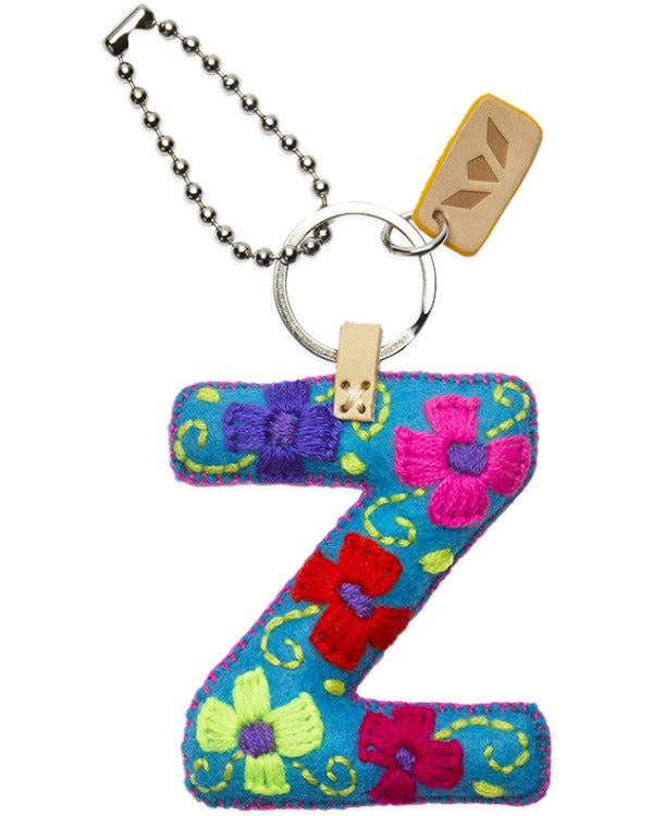 Consuela - Charm - Turquoise Felt Alphabet Charm ?Z’