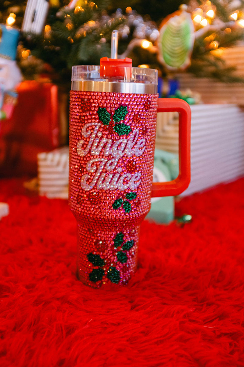 Queen of Sparkles - Tumbler - Red ?Jingle Juice’ Holly - O/s