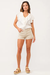 Dear John Denim - Ava Mid Rise Color Shorts - 25 / Safari