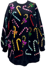 Queen of Sparkles - Dress - Black Rainbow Candy Canes