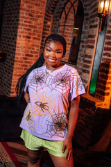 Queen of Sparkles - Lavender Spider Web Tee