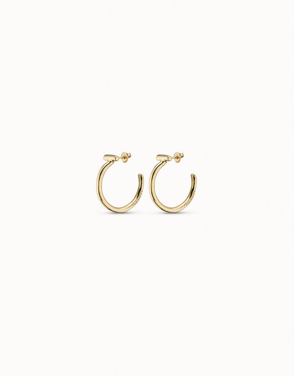 Uno De 50 - 18k Gold-plated Round Hoop Earrings