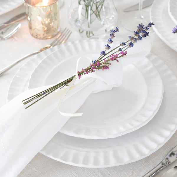 Vietri - Salad Plates - Pietra Serena Plate - White