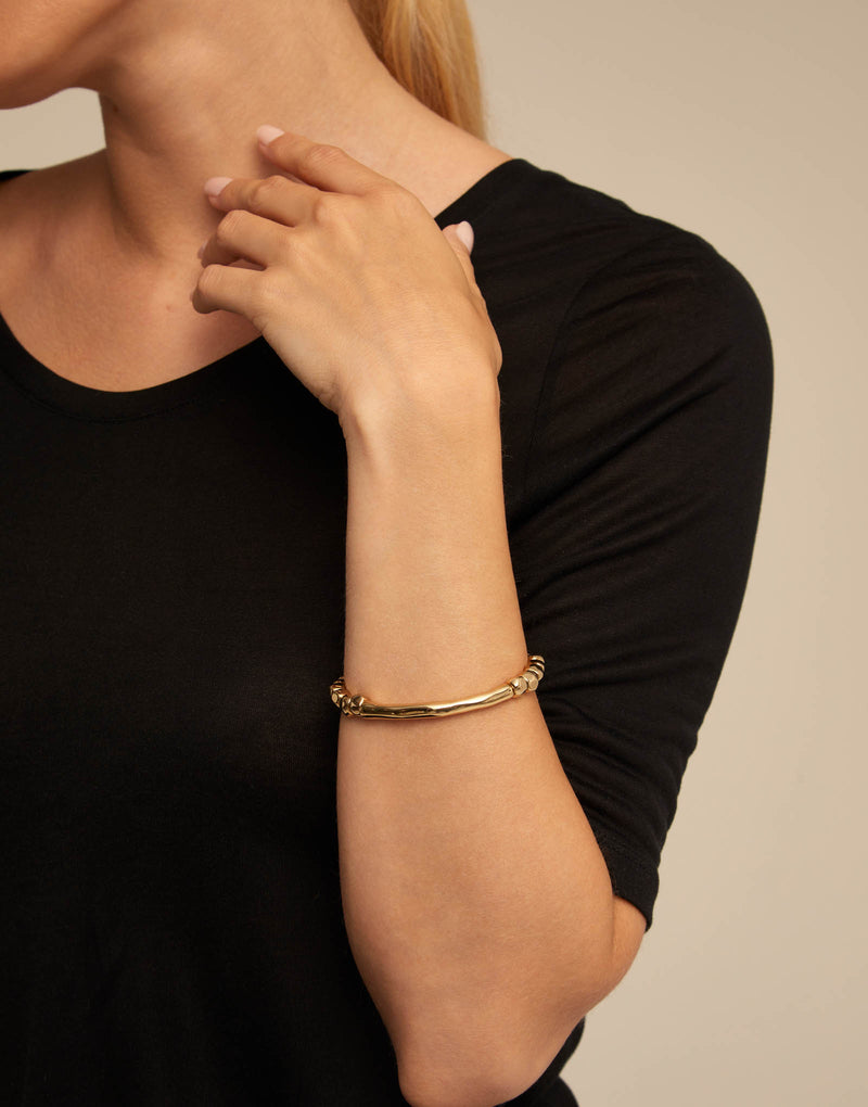 Uno De 50 - 18k Gold-plated Bead Bracelet