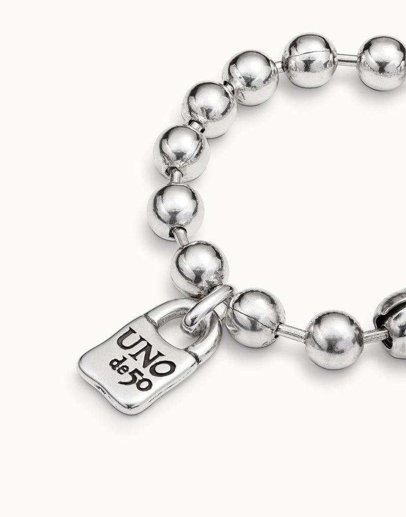 Uno De 50 - Sterling Silver-plated Ball Bracelet