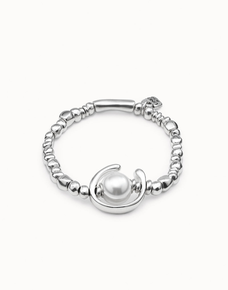 Uno De 50 - Sterling Silver-plated Bracelet with Pearl