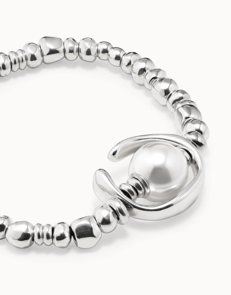 Uno De 50 - Sterling Silver-plated Bracelet with Pearl