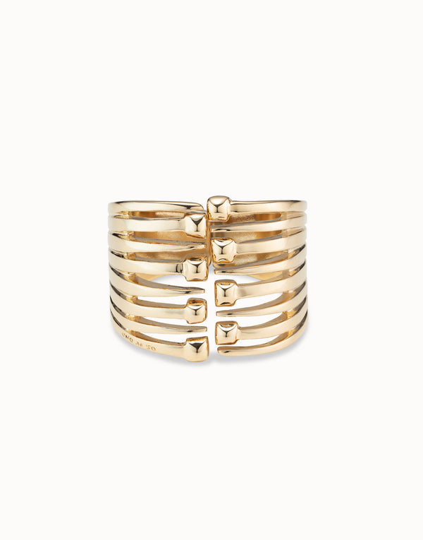 Uno De 50 - 18k Gold-plated Bracelet With Multiple Nail