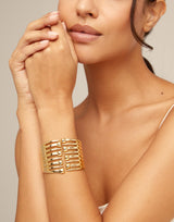 Uno De 50 - 18k Gold-plated Bracelet with Multiple Nail