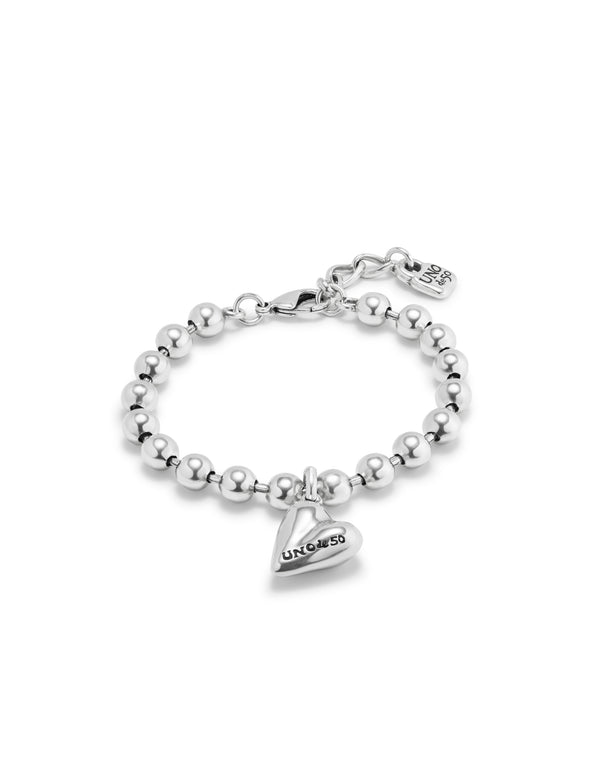 Uno De 50 - Sterling Silver-plated Bracelet with Beads