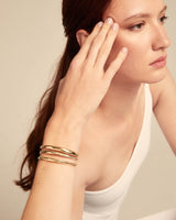 Uno De 50 - Rigid 18k Gold-plated Bracelet