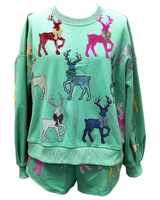 Queen of Sparkles - Sweatshirt - Mint Green with Velvet