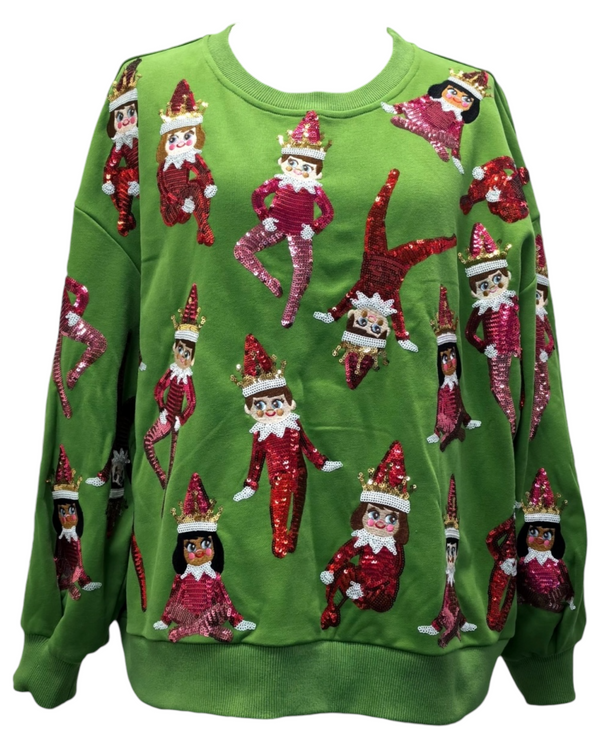 Queen of Sparkles - Sweatshirt - Green Elf on the Shelf