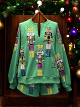 Queen of Sparkles - Sweatshirt - Green Nutcracker Band