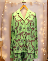 Queen of Sparkles - Pajama Top - Green Gingerbread Men &