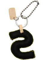 Consuela - Charm - Black Felt Alphabet Charm ?S’