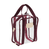 Jon Hart Design - Travel - Clear Shag Bag - Burgundy Webbing