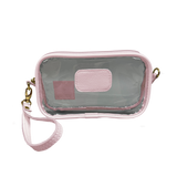 Jon Hart Design - Clear Wristlet - Blush Leather