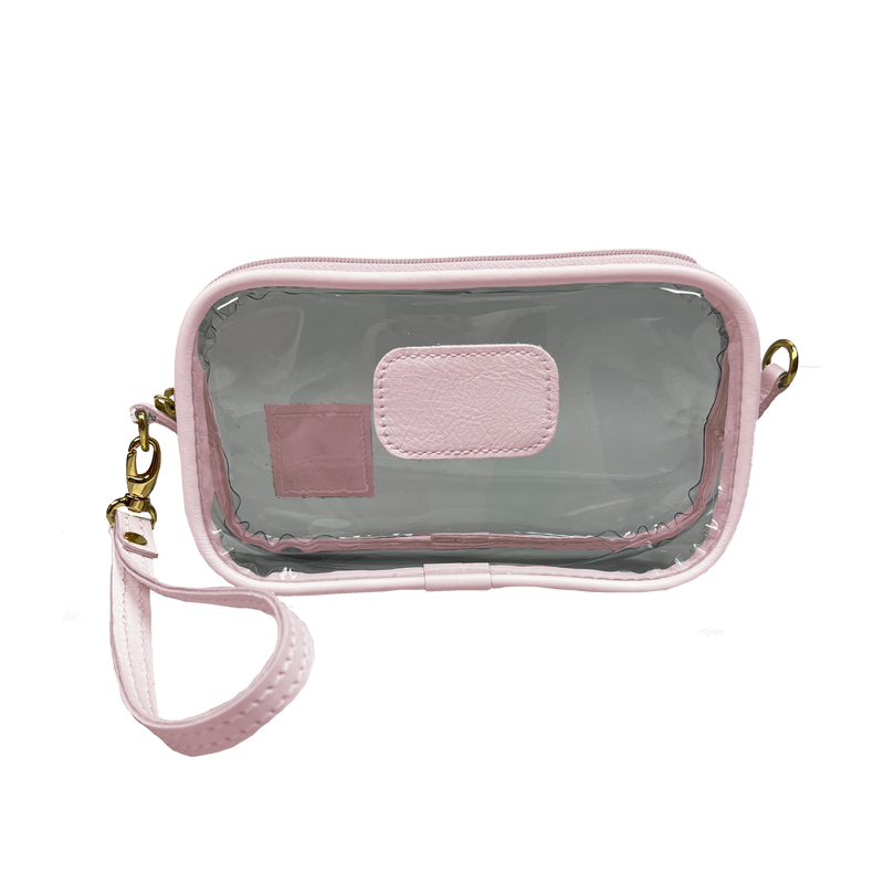 Jon Hart Design - Clear Wristlet - Blush Leather