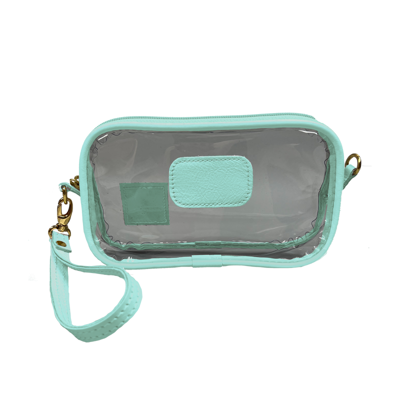 Jon Hart Design - Clear Wristlet - Pistachio Leather