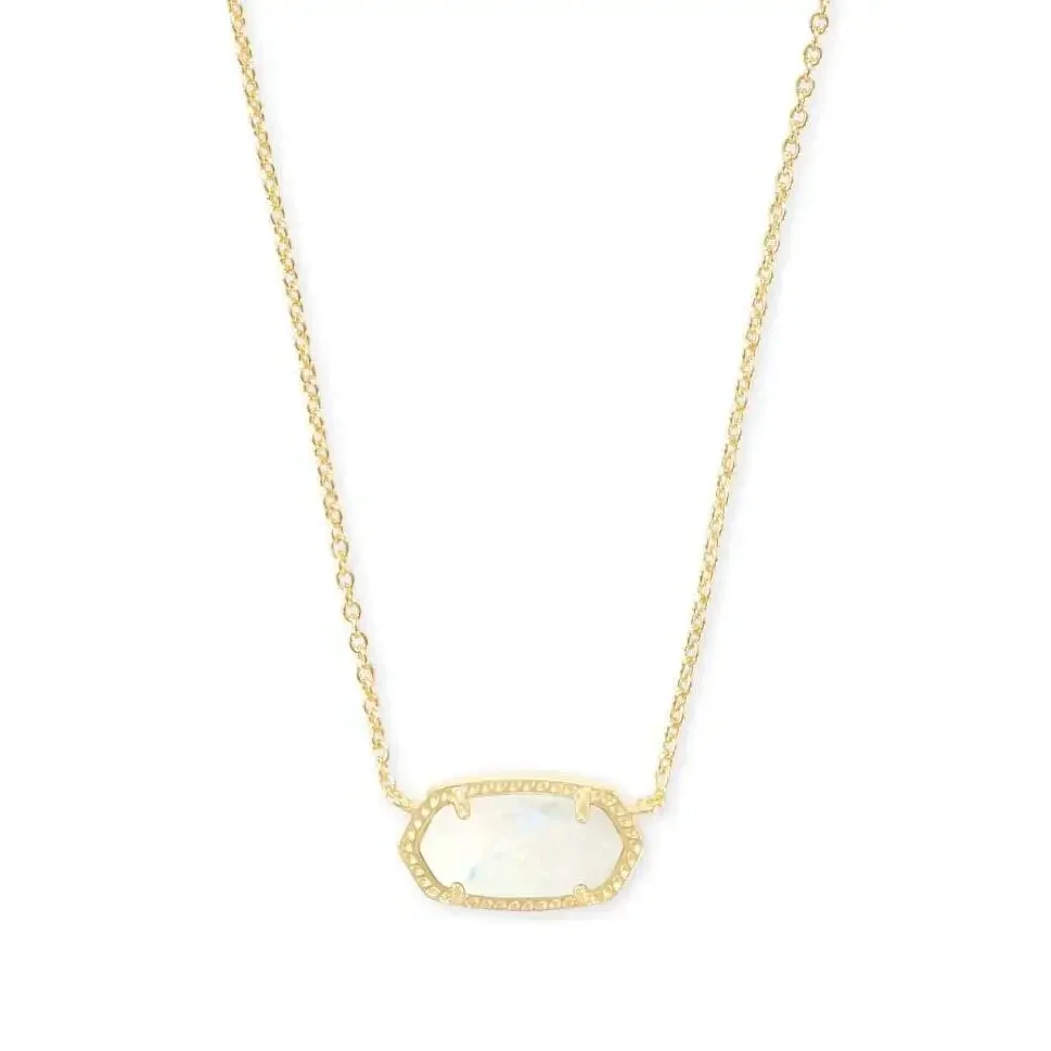 Elisa gold pendant necklace in white pearl store