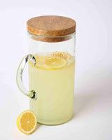 Mudpie - Pitcher - Glass Drink Wood Lid