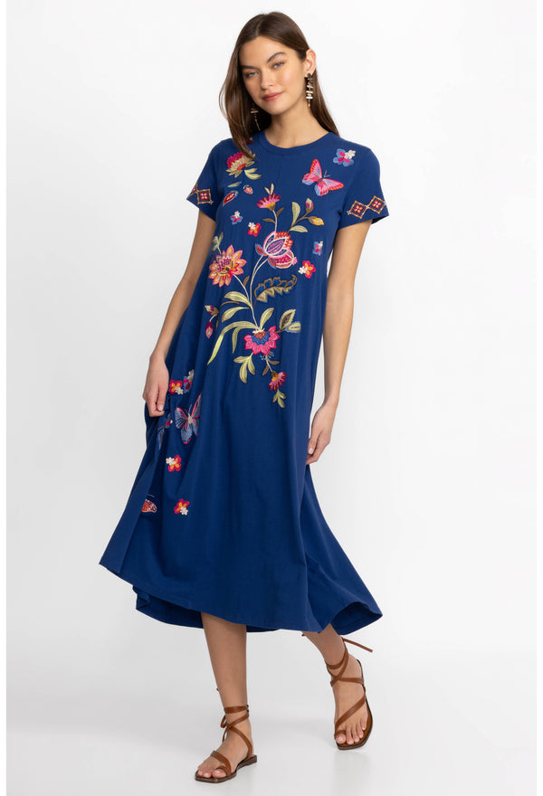 Johnny was - Gracey Crew Neck Swing Dress